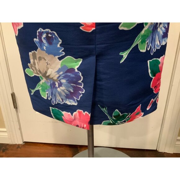Kate Spade New York Blue Multicolor Floral Pencil Skirt Size 4 - Picture 8 of 9